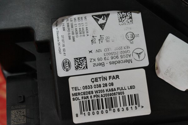 mercedes,w205,c200,full,led,sol,far,orijinal,dolu,mercedes w205 c200 full,led sol far orijinal dolu,mercedes w205 c200 full led sol far orijinal dolu,a205 906 79 05